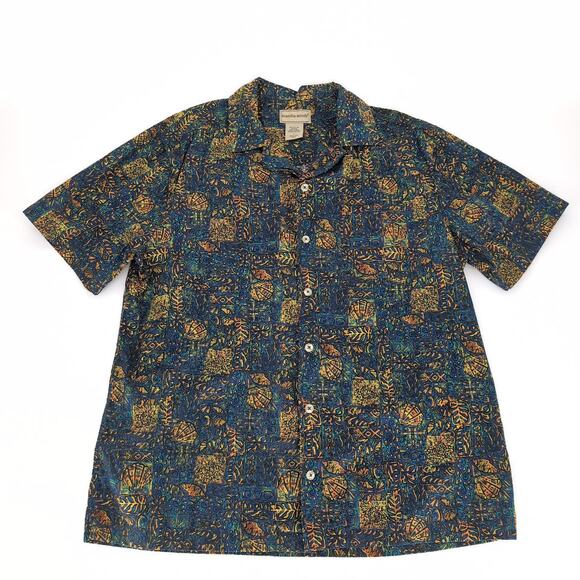 Scandia Woods Mens Multicolor Button Down Short Sleeve Cotton Shirt -Size L -GUC - Picture 7 of 10